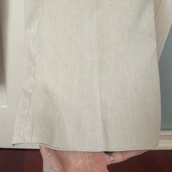 Tahari Linen Cotton Blend Straight Leg Pants Size 6 Office Professional Work - Picture 4 of 8